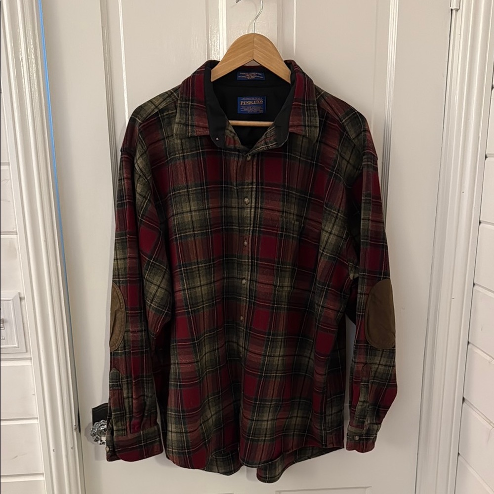 Pendleton Red and Tan Casual Button Down Shirt